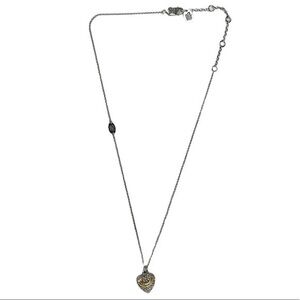 Juicy Couture Rhinestone Silver Heart Necklace